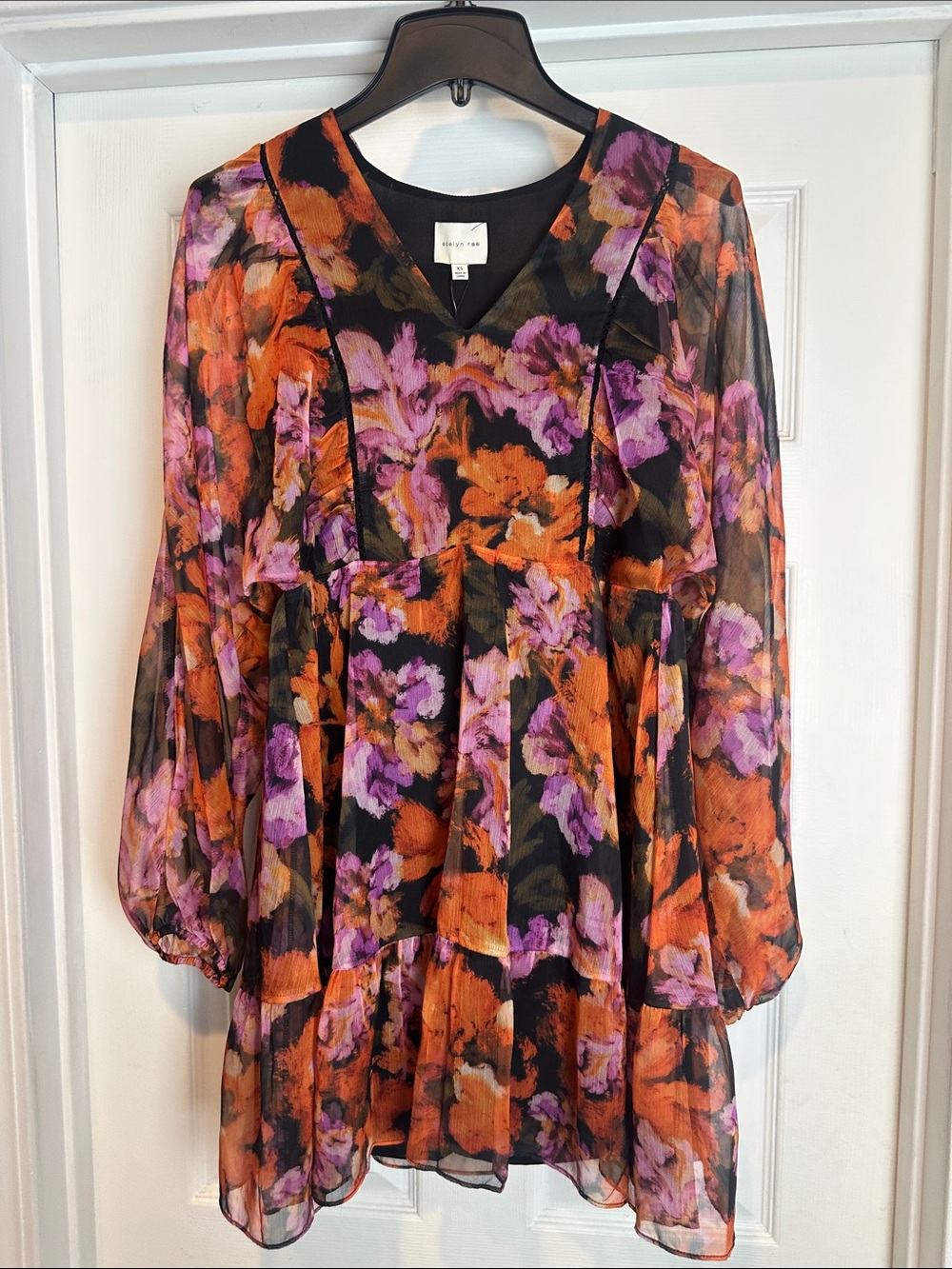 Adelyn Rae Catalina Mini Floral Print Dress NWT Size XS